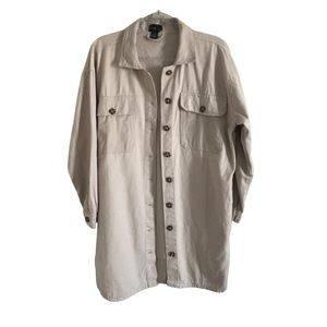 Love By Chesley Buttons Down Shirt Jacket Size: L